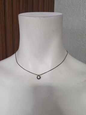 Brighton silver tone necklace extender featuring a signature heart charm.